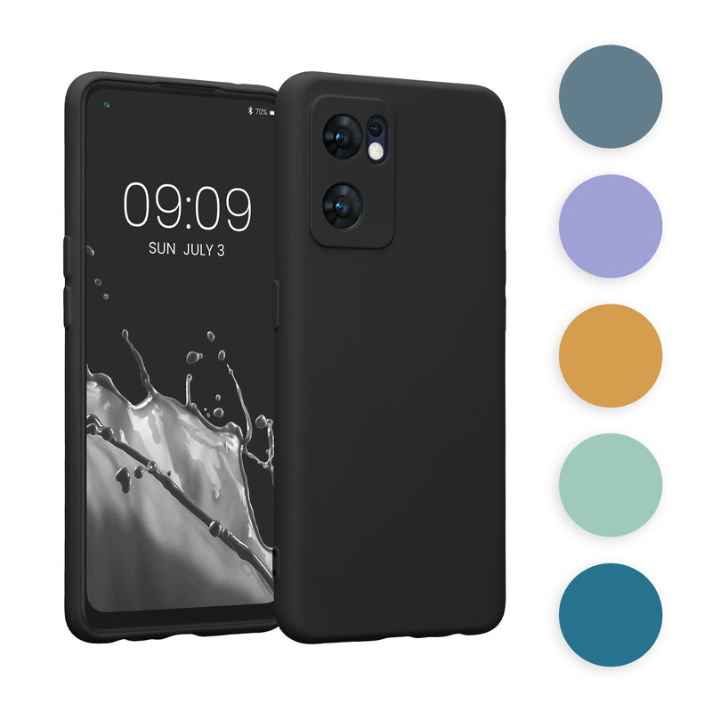kwmobile Slim Case kompatibel mit Oppo Find X5 Lite Hülle - Handyhülle aus Silikon in Mintgrün Mintgrün  