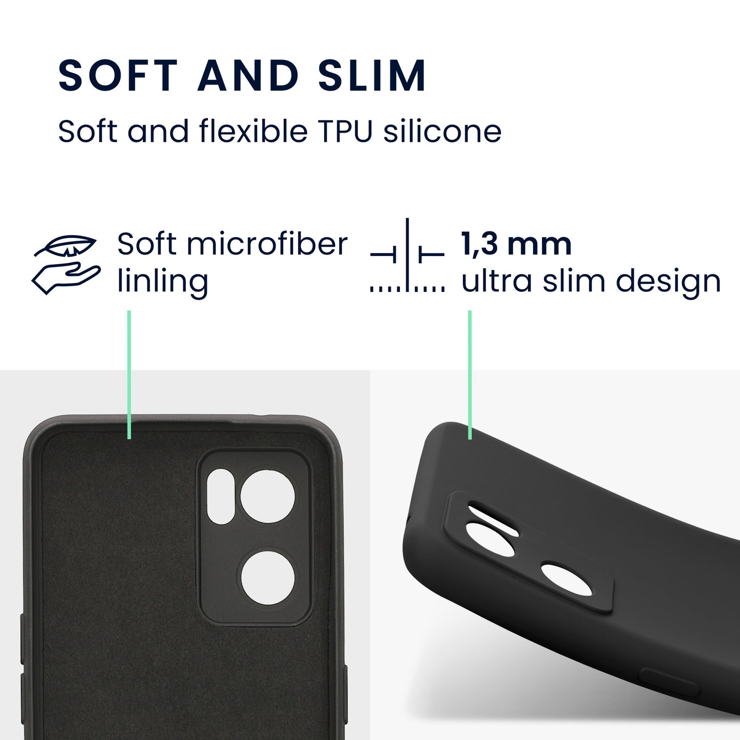 kwmobile Slim Case kompatibel mit Oppo Find X5 Lite Hülle - Handyhülle aus Silikon