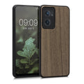 kwmobile Hülle kompatibel mit OnePlus Nord CE 2 5G Hülle - Holz Case - stoßfestes Handy Cover - TPU Handyhülle in Dunkelbraun Dunkelbraun  