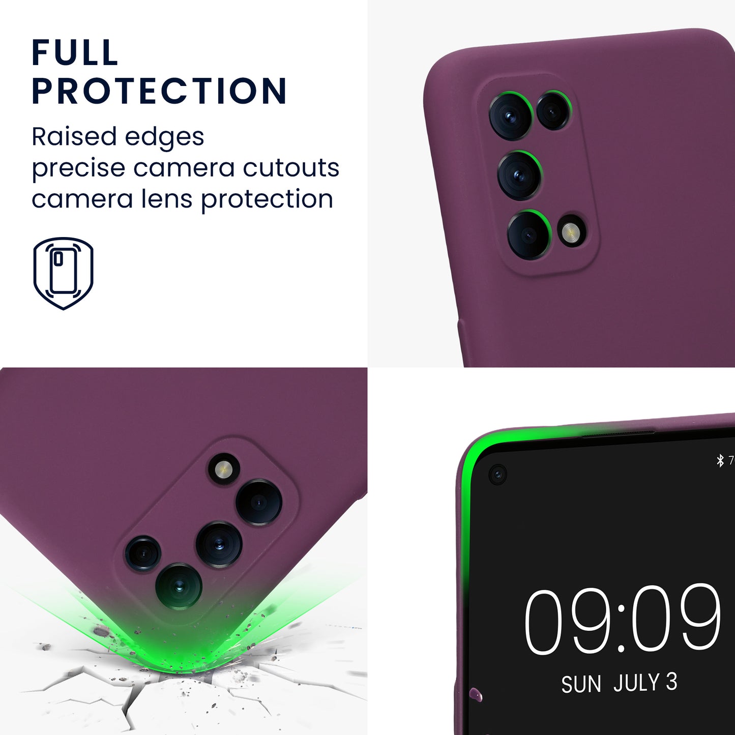kwmobile Slim Case kompatibel mit Oppo Find X3 Lite Hülle - Handyhülle aus Silikon
