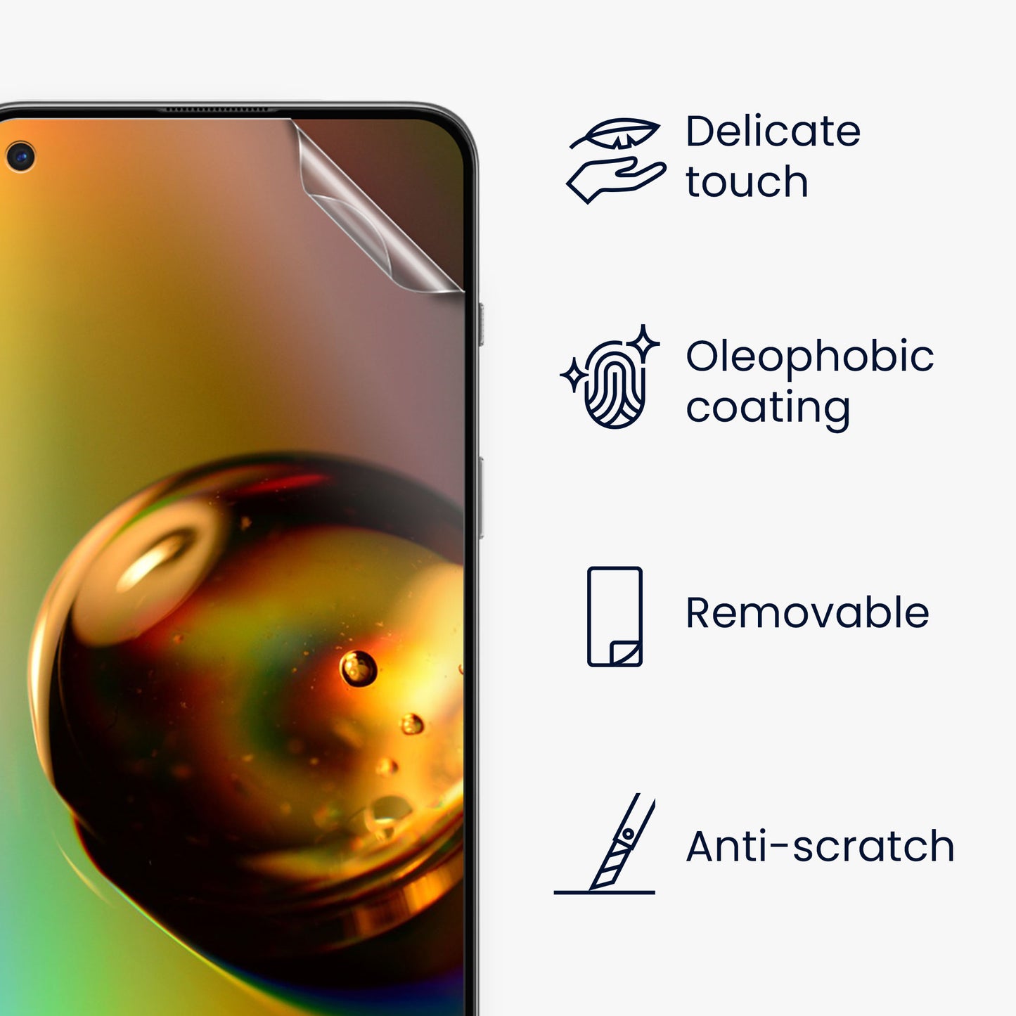 kwmobile Displayschutzfolie kompatibel mit OnePlus Nord 2 5G Folie Set