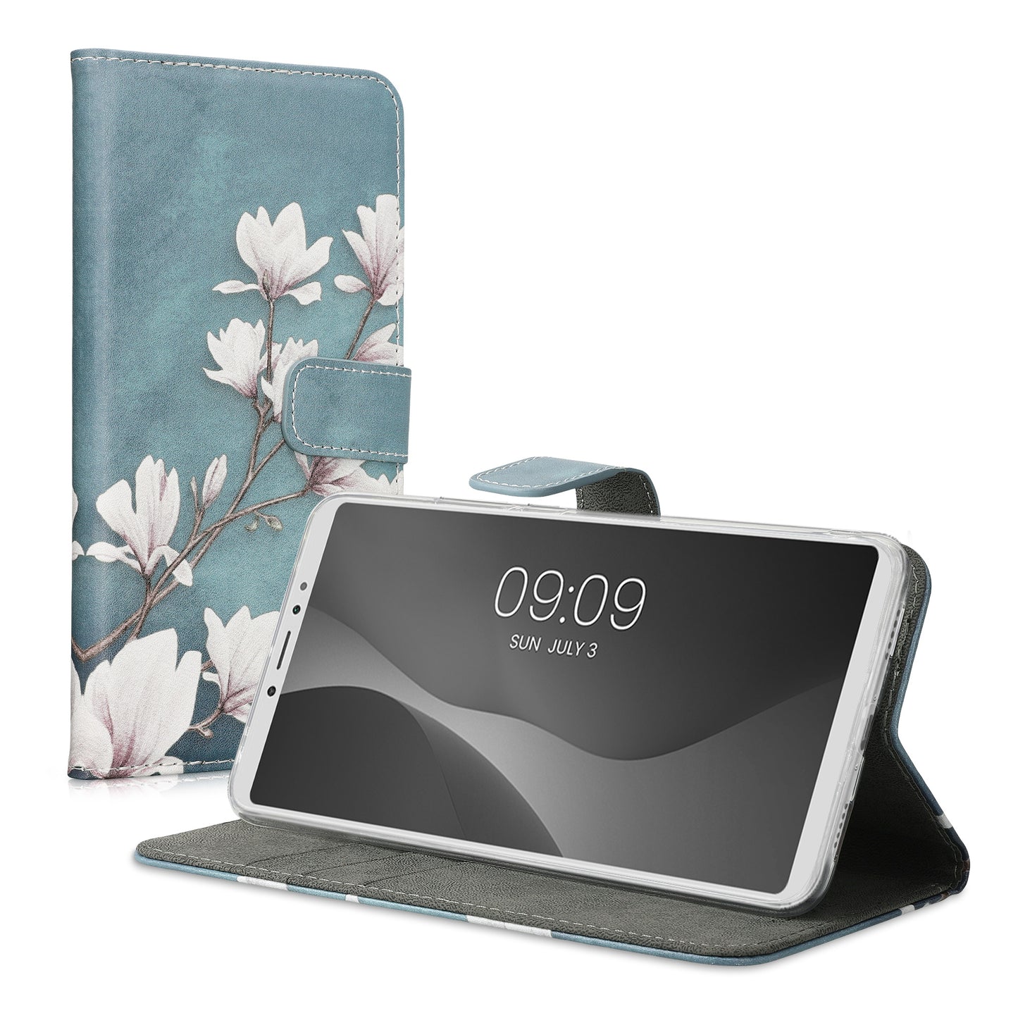 kwmobile Wallet Case kompatibel mit Xiaomi Mi Max 3 Hülle - Cover mit Ständer und Kartenfächern