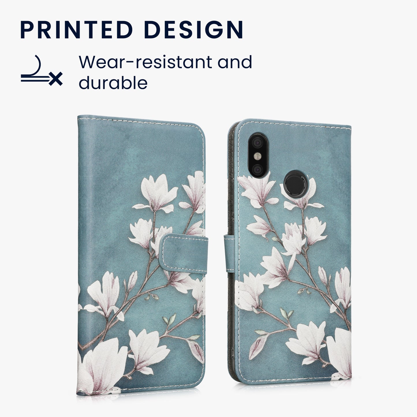 kwmobile Wallet Case kompatibel mit Xiaomi Mi Max 3 Hülle - Cover mit Ständer und Kartenfächern