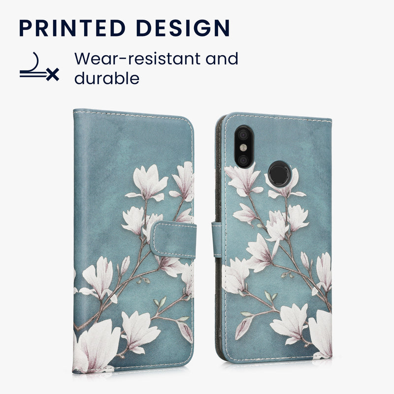 kwmobile Wallet Case kompatibel mit Xiaomi Mi Max 3 Hülle - Cover mit Ständer und Kartenfächern