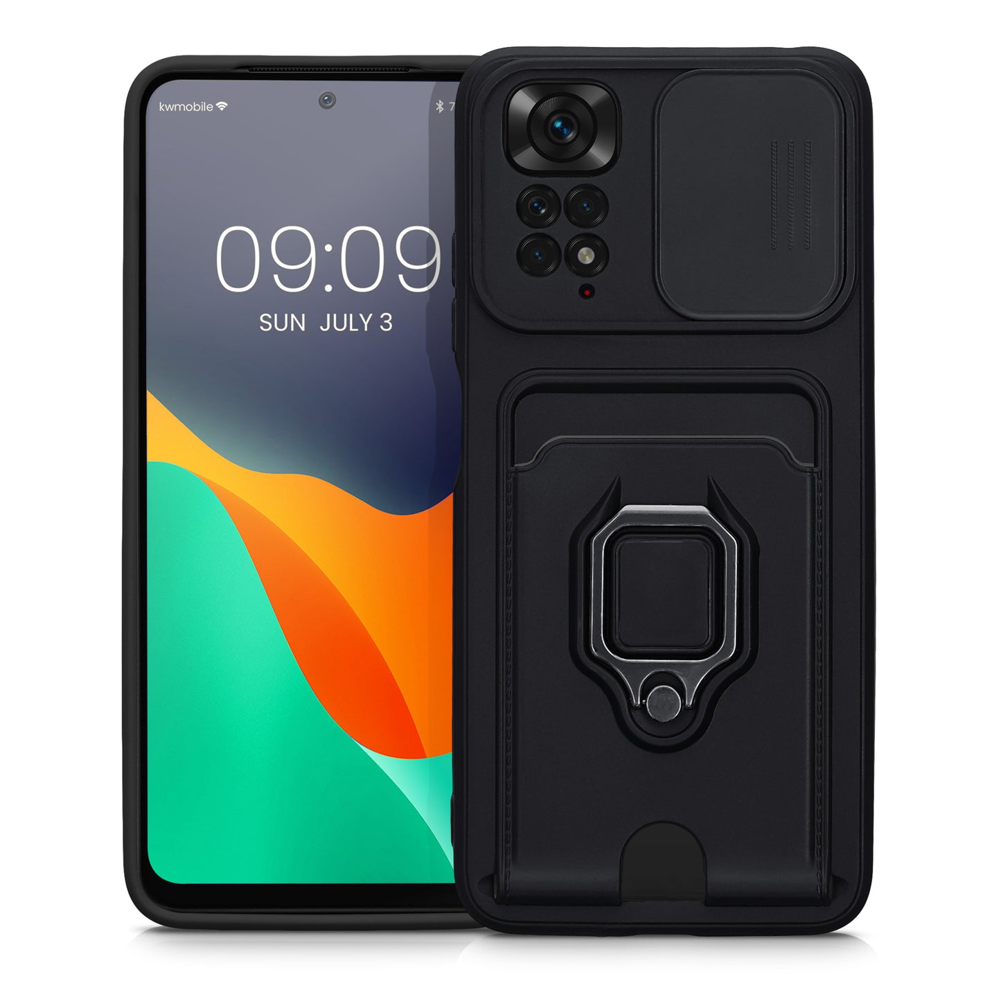 kwmobile Handyhülle kompatibel mit Xiaomi Redmi Note 11 / Note 11S Softcase mit Kameraschutz Kartenfach