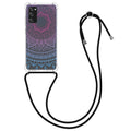 kwmobile Necklace Case kompatibel mit Samsung Galaxy S20 FE Hülle Silikon Cover mit Handykette Transparent Magnolien