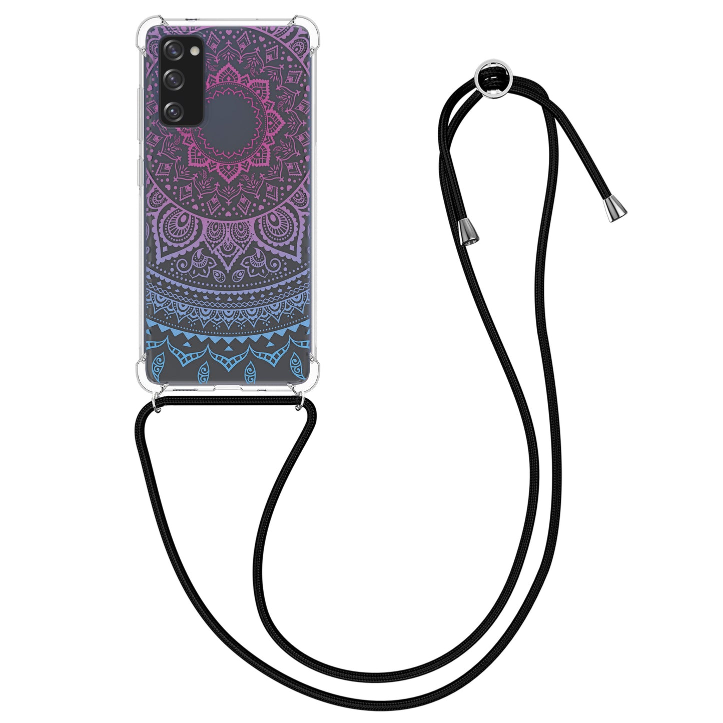 kwmobile Necklace Case kompatibel mit Samsung Galaxy S20 FE Hülle Silikon Cover mit Handykette Transparent Magnolien