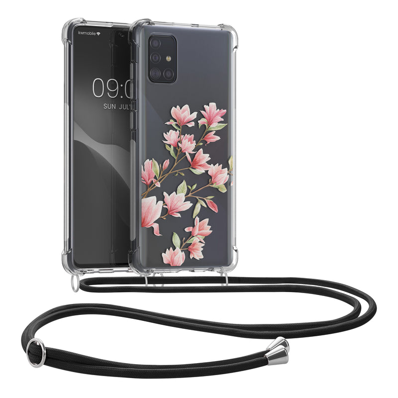 kwmobile Necklace Case kompatibel mit Samsung Galaxy A71 Hülle Silikon Cover mit Handykette