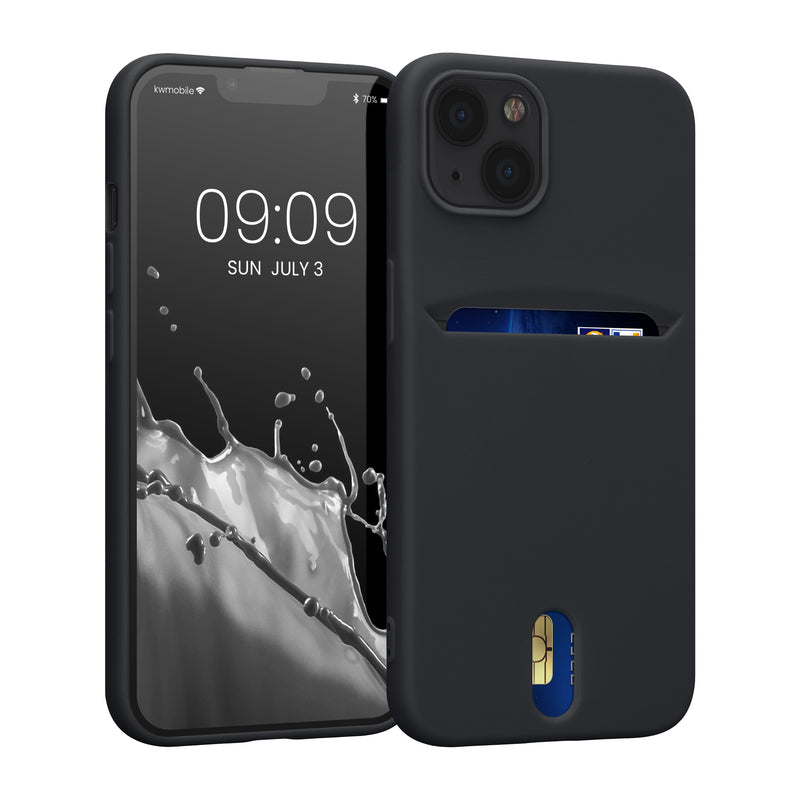 kwmobile Hülle kompatibel mit Apple iPhone 13 - Handyhülle mit Kartenfach