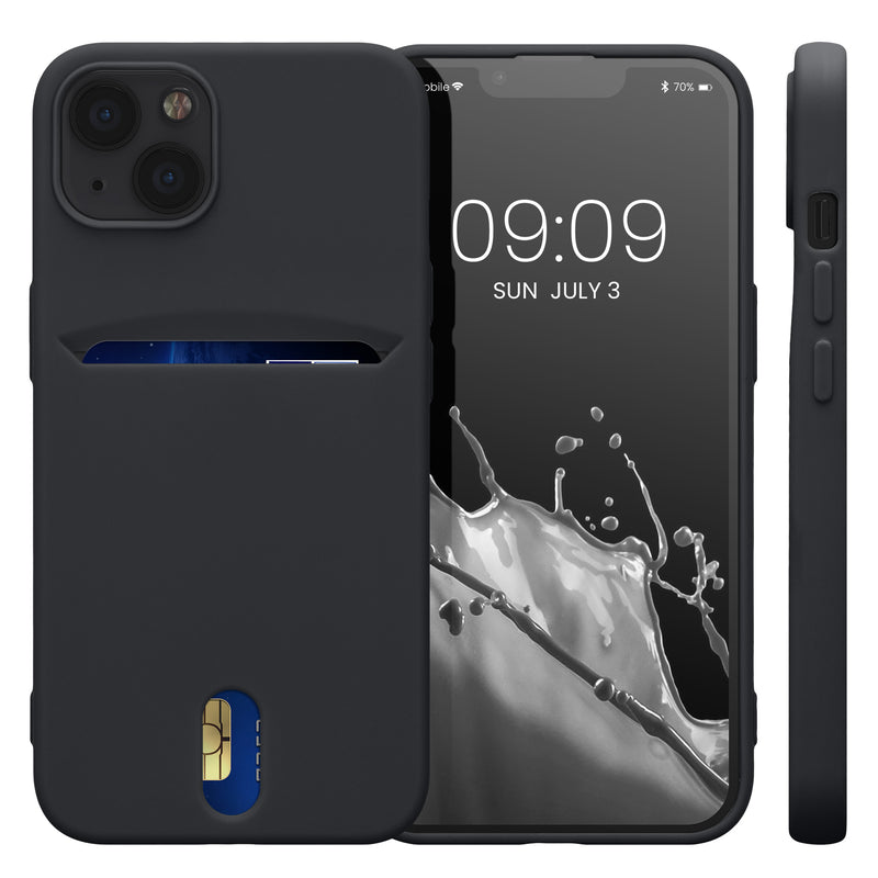kwmobile Hülle kompatibel mit Apple iPhone 13 - Handyhülle mit Kartenfach