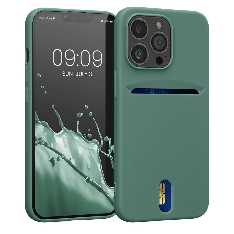 kwmobile Hülle kompatibel mit Apple iPhone 13 Pro - Handyhülle mit Kartenfach