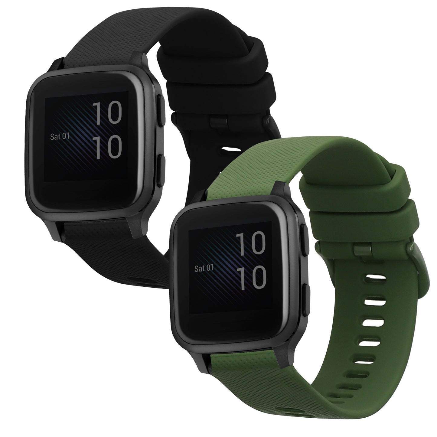kwmobile Uhrenarmband für Garmin Venu Sq Music / Sq Armband Fitnesstracker Band Set Ersatzarmband Smartwatch