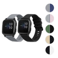 kwmobile 2x Uhrenarmband für Garmin Venu Sq Music / Sq Armband - Fitnesstracker Band Set aus TPU Silikon - Ersatzarmband Smartwatch - Schwarz Schwarz Schwarz  [dsg09]