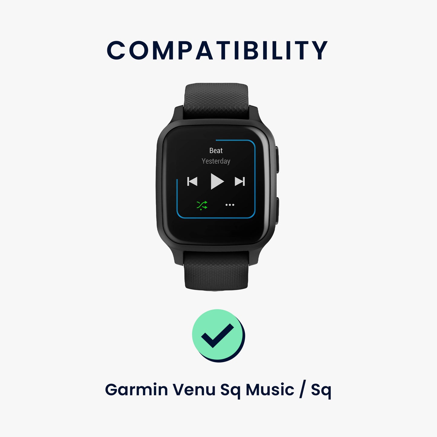kwmobile Uhrenarmband für Garmin Venu Sq Music / Sq Armband Fitnesstracker Band Set Ersatzarmband Smartwatch