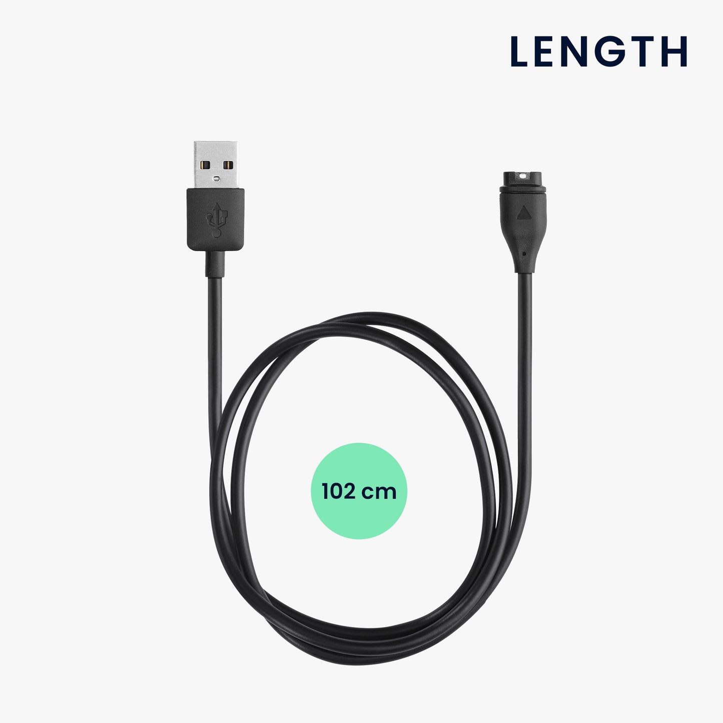 kwmobile USB Kabel Charger kompatibel mit Garmin Venu 2 Plus / Fenix 7 / Fenix 5 / Forerunner 745 935 945 45 245 / Instinct Ladekabel - Smart Watch Ersatzkabel - Fitnesstracker Aufladekabel