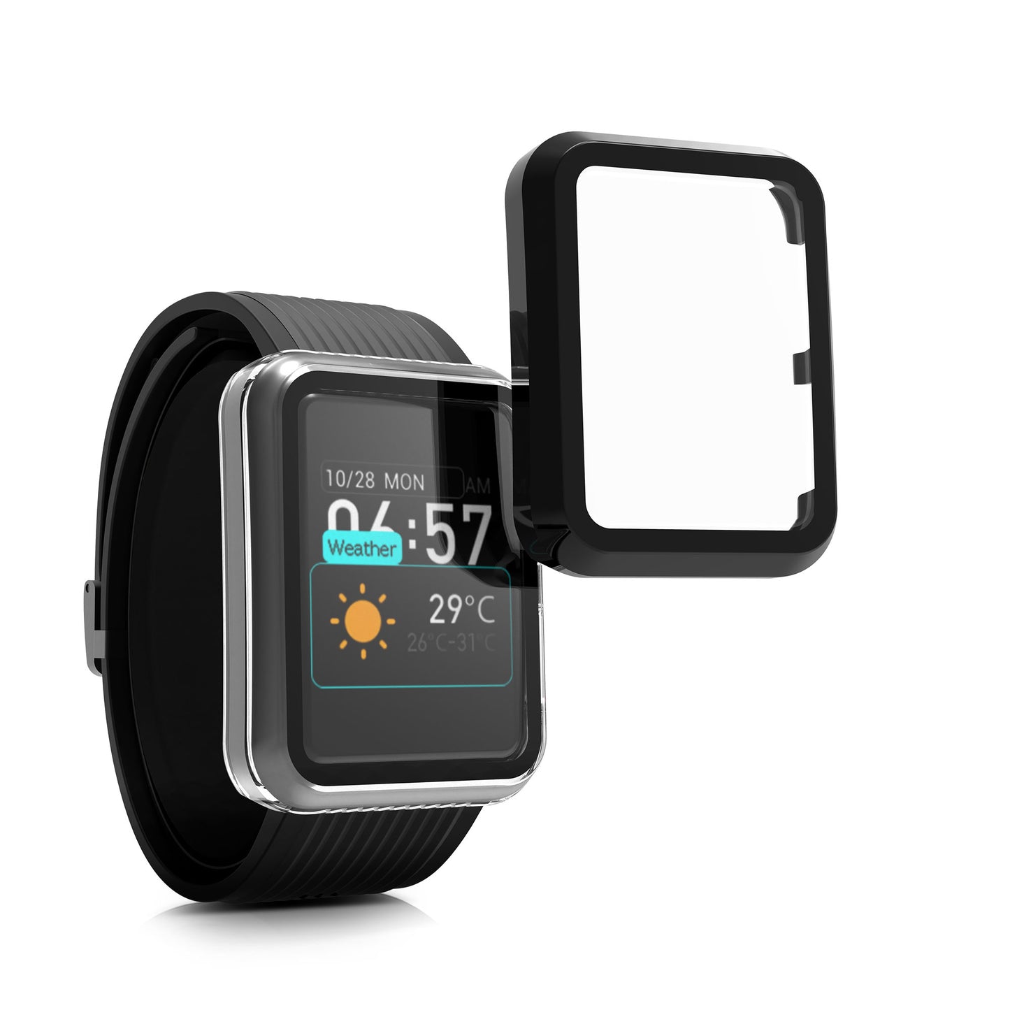 kwmobile Glas Hülle für Huawei Watch D Schutzhülle Fullbody Fitnesstracker Case Set