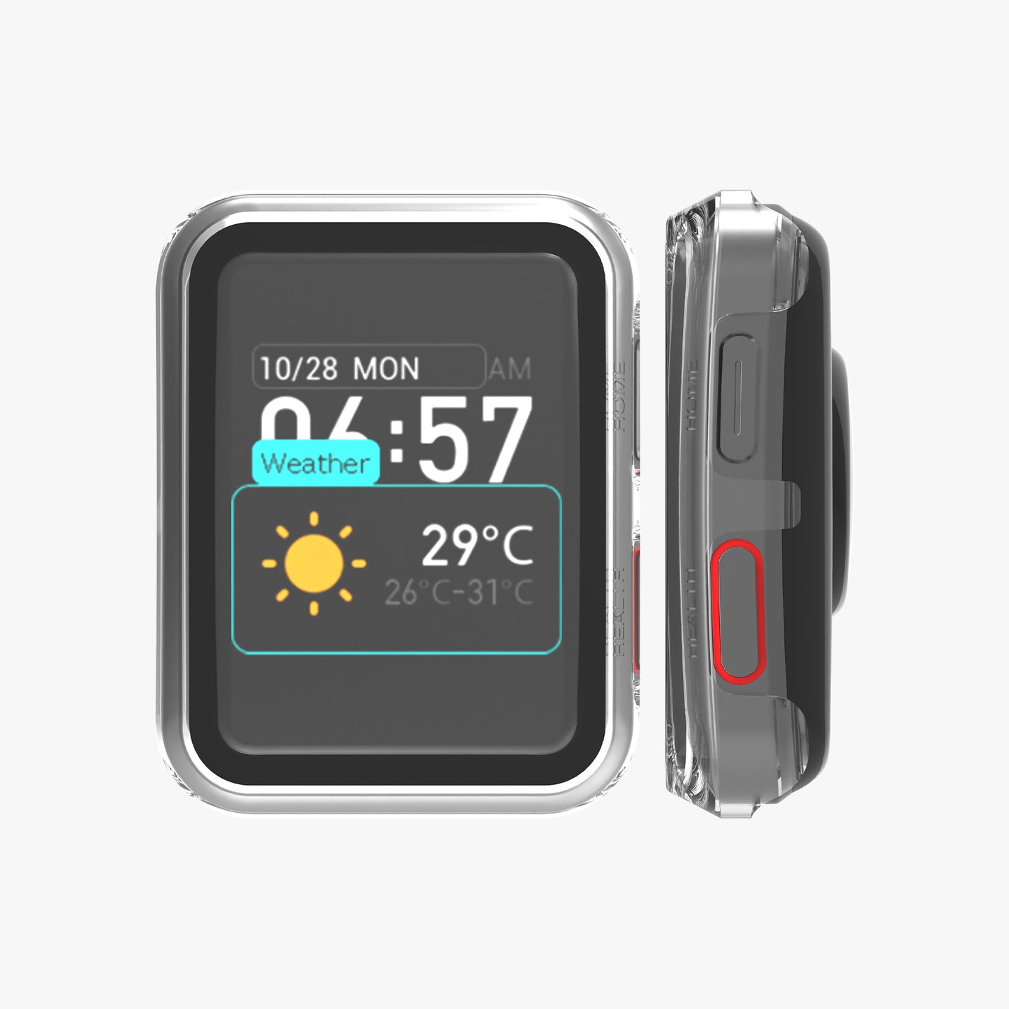 kwmobile Glas Hülle für Huawei Watch D Schutzhülle Fullbody Fitnesstracker Case Set