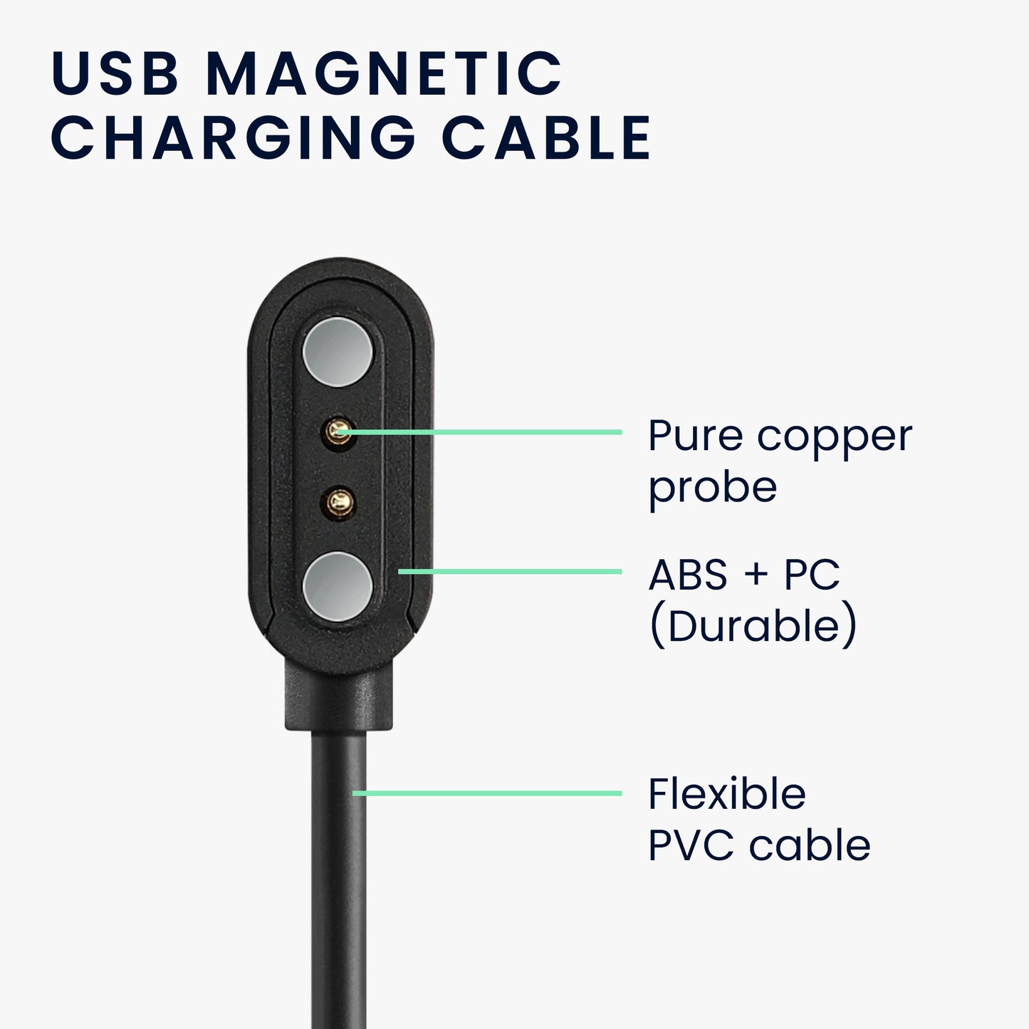 kwmobile USB Kabel Charger kompatibel mit Ticwatch GTH / Oppo Watch Free Ladekabel Smart Watch Ersatzkabel Fitnesstracker Aufladekabel