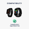 kwmobile USB Kabel Charger kompatibel mit Ticwatch GTH / Oppo Watch Free Ladekabel Smart Watch Ersatzkabel Fitnesstracker Aufladekabel