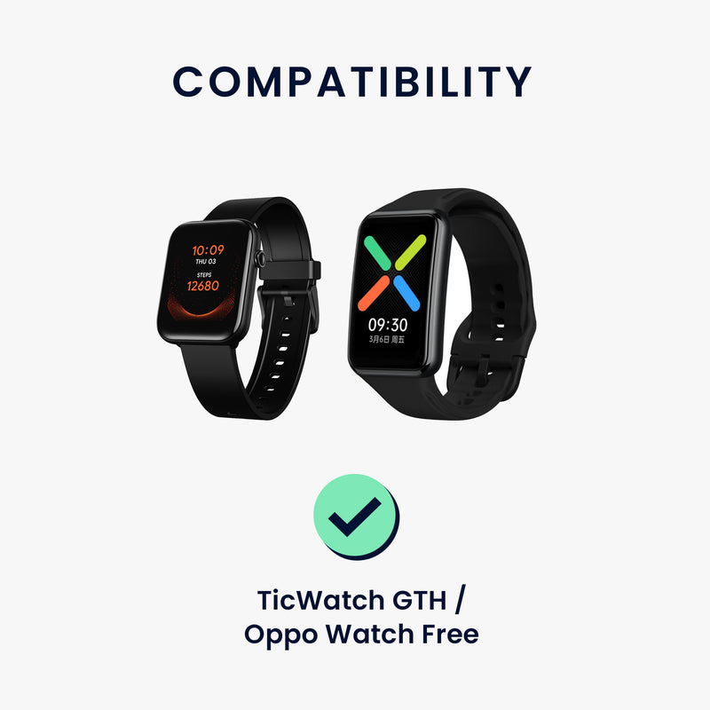 kwmobile USB Kabel Charger kompatibel mit Ticwatch GTH / Oppo Watch Free Ladekabel Smart Watch Ersatzkabel Fitnesstracker Aufladekabel