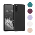 kwmobile Hülle kompatibel mit Sony Xperia 10 IV Hülle - weiches TPU Silikon Case - Cover geeignet für kabelloses Laden - Petrol matt Petrol matt  