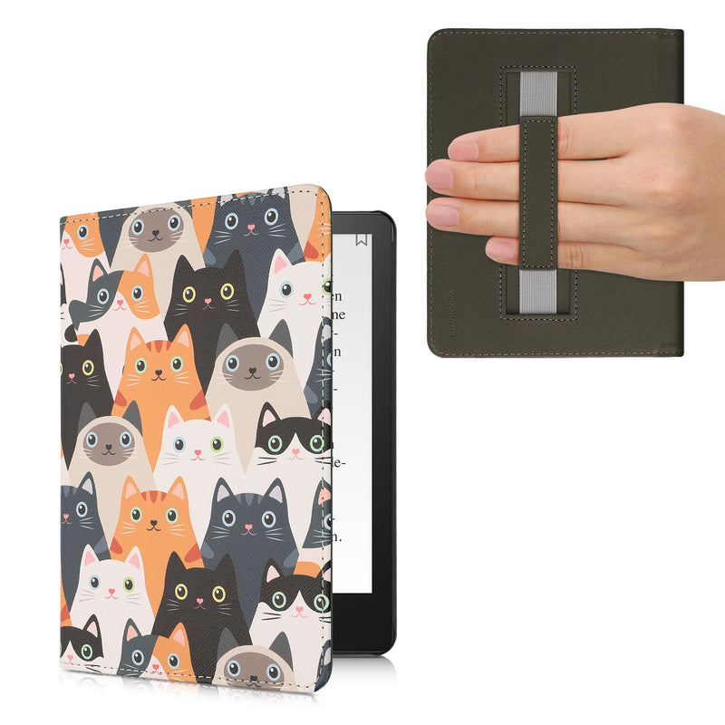 kwmobile Klapphülle kompatibel mit Amazon Kindle Paperwhite 11. Generation 2021 Hülle - Flipcase für Kindle Paperwhite Hülle mit Handschlaufe