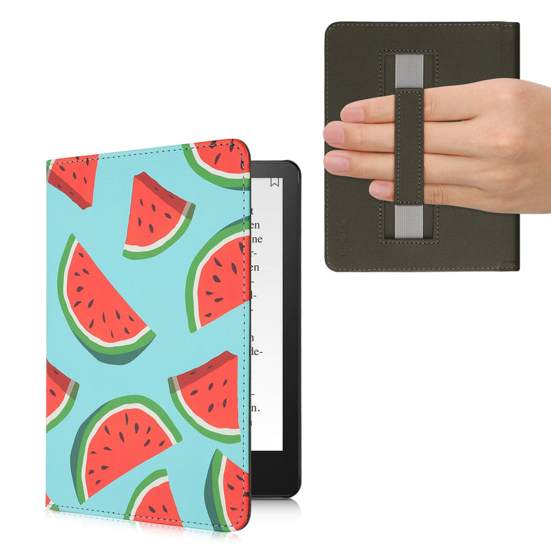 kwmobile Klapphülle kompatibel mit Amazon Kindle Paperwhite 11. Generation 2021 Hülle - Flipcase für Kindle Paperwhite Hülle mit Handschlaufe