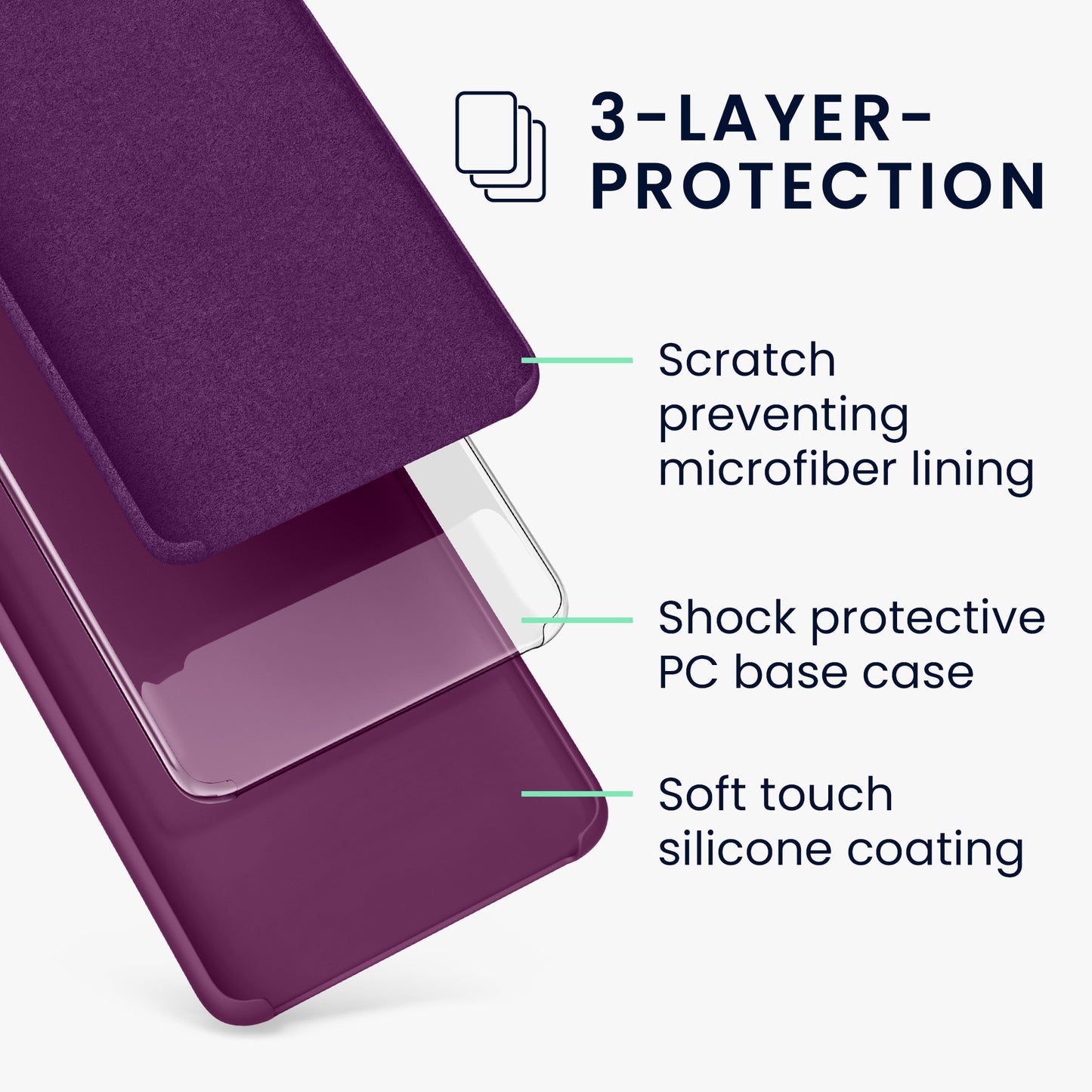 Gummierte Silikon Hülle für Samsung Galaxy M23 5G in Dunkler Schiefer