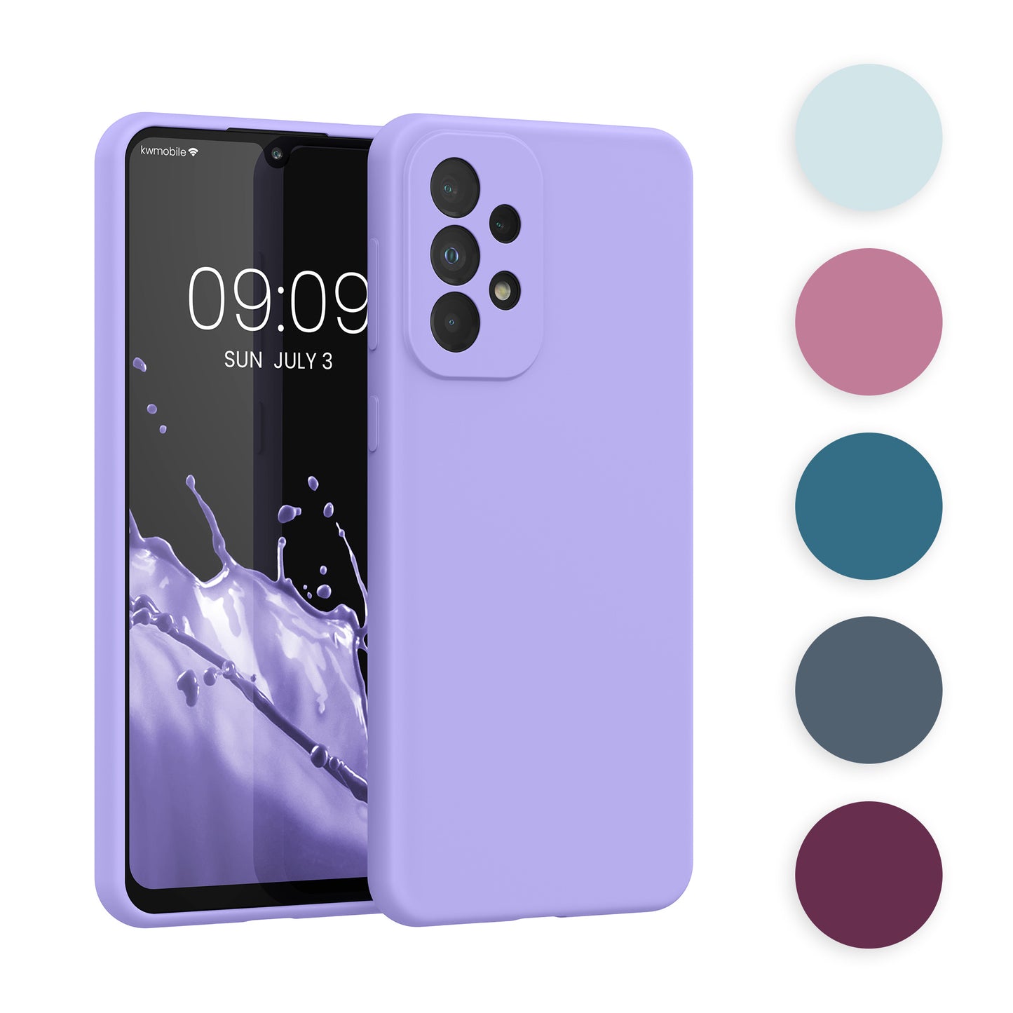 kwmobile Hülle kompatibel mit Samsung Galaxy A33 5G Hülle - Silikon Handy Case - Handyhülle weiche Oberfläche - kabelloses Laden - Deep Ocean Deep Ocean  