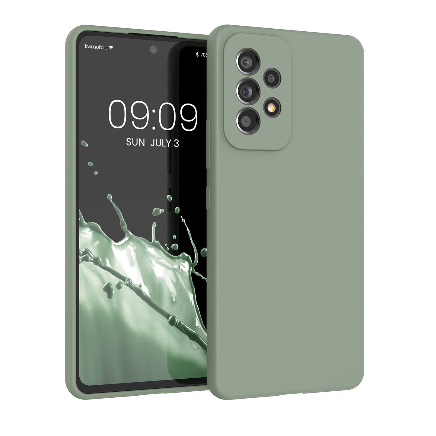 kwmobile Handyhülle für Samsung Galaxy A53 5G Hülle - Case Silikon - Kabelloses Laden - Schutzhülle Cover