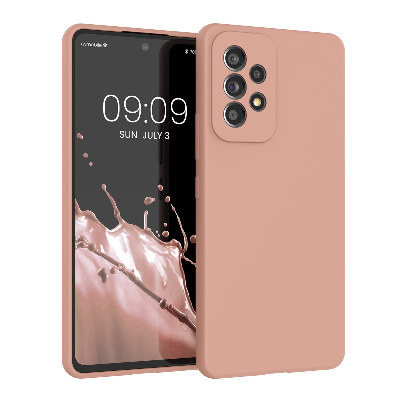 kwmobile Handyhülle für Samsung Galaxy A53 5G Hülle - Case Silikon - Kabelloses Laden - Schutzhülle Cover
