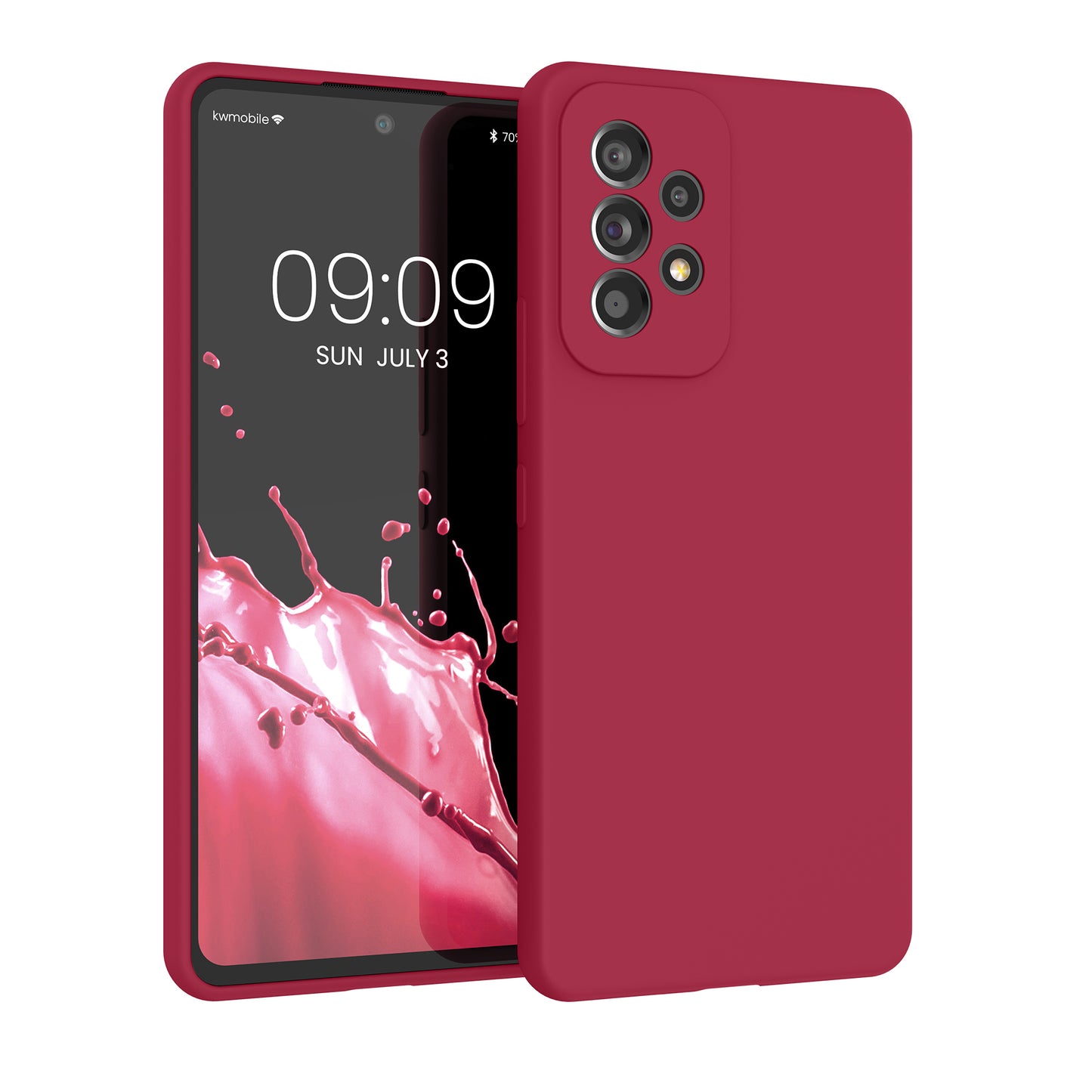 kwmobile Handyhülle für Samsung Galaxy A53 5G Hülle - Case Silikon - Kabelloses Laden - Schutzhülle Cover