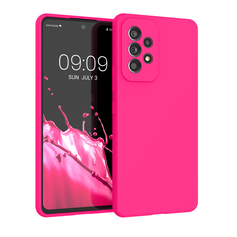 kwmobile Handyhülle für Samsung Galaxy A53 5G Hülle - Case Silikon - Kabelloses Laden - Schutzhülle Cover