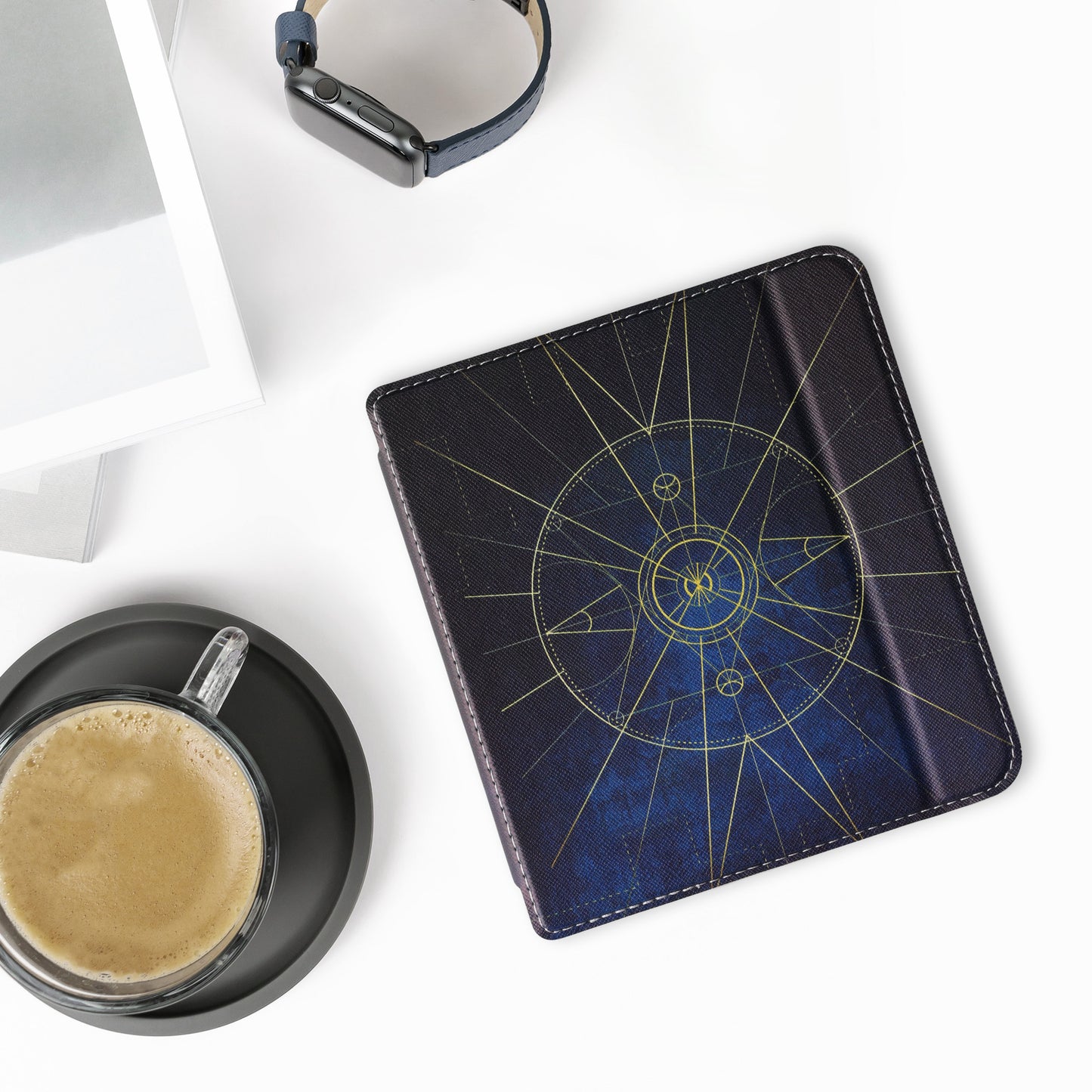kwmobile Schutzhülle für Kobo Libra 2 Hülle - eReader Flip Case mit Handschlaufe und Auto Sleep Funktion