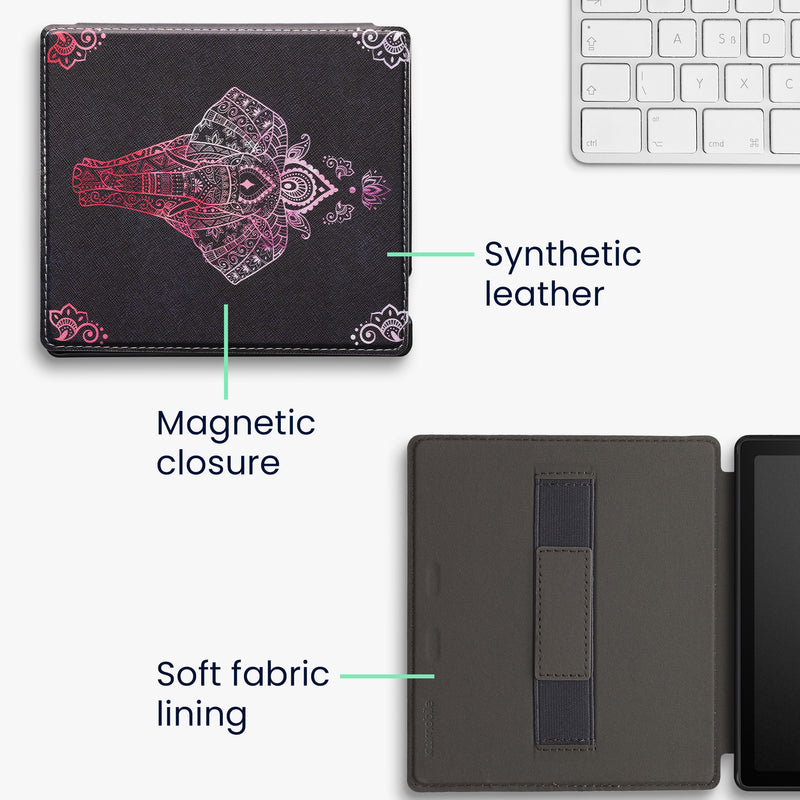 kwmobile Schutzhülle für Amazon Kindle Oasis 10. Generation Hülle - eReader Flip Case mit Handschlaufe und Auto Sleep Funktion