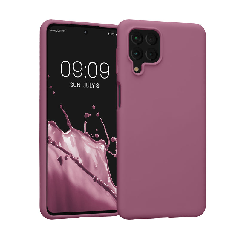 Gummierte Silikon Hülle für Samsung Galaxy M53 5G in Schwarz