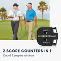 kwmobile Golf Schlagzähler Minigolf Punktezähler für 2 Personen Ergebnis Zähler von 0 bis 9 Scorezähler mit Kugelkette