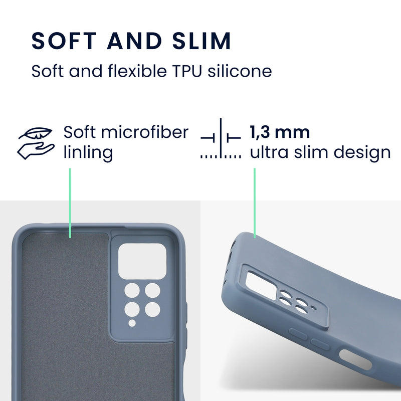 kwmobile Slim Case kompatibel mit Xiaomi Redmi Note 11 Pro / Note 11 Pro (5G) / Note 12 Pro (4G) Hülle - Handyhülle aus Silikon