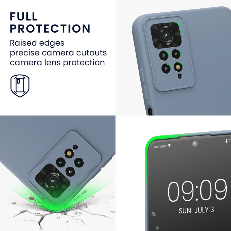 kwmobile Slim Case kompatibel mit Xiaomi Redmi Note 11 Pro / Note 11 Pro (5G) / Note 12 Pro (4G) Hülle - Handyhülle aus Silikon