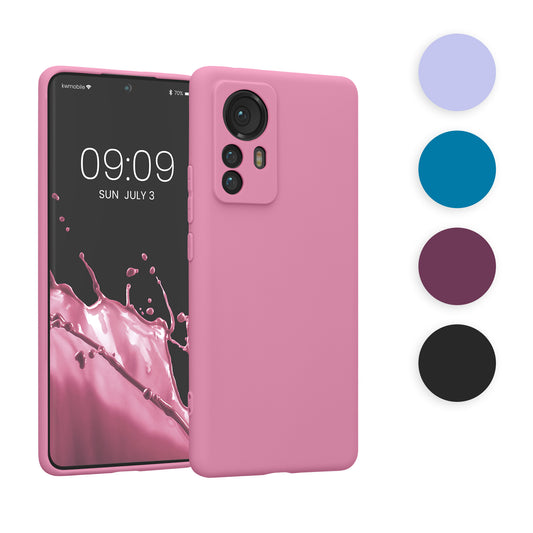 kwmobile Handyhülle kompatibel mit Xiaomi 12 Pro Hülle - Handy Case aus weichem Silikon in Schwarz matt Schwarz matt  