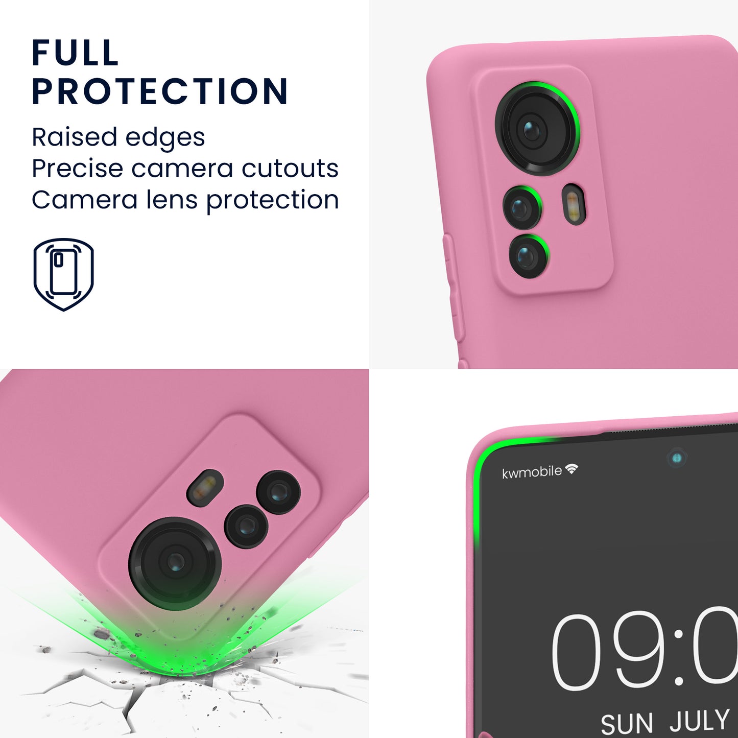 kwmobile Handyhülle für Xiaomi 12 Pro Hülle - weiches Handy Silikon Case - Schutzhülle Cover