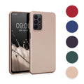 kwmobile Case kompatibel mit Samsung Galaxy A23 4G / 5G Hülle - Schutzhülle aus Silikon metallisch schimmernd - Handyhülle Metallic Grau Metallic Grau  