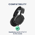 kwmobile Ohr Polster für SteelSeries Arctis 3 / Arctis 5 / Arctis 7 / Arctis 9 / Arctis 9X Ohrpolster Ersatz Kopfhörer Ersatzteile Over Ear Headphones