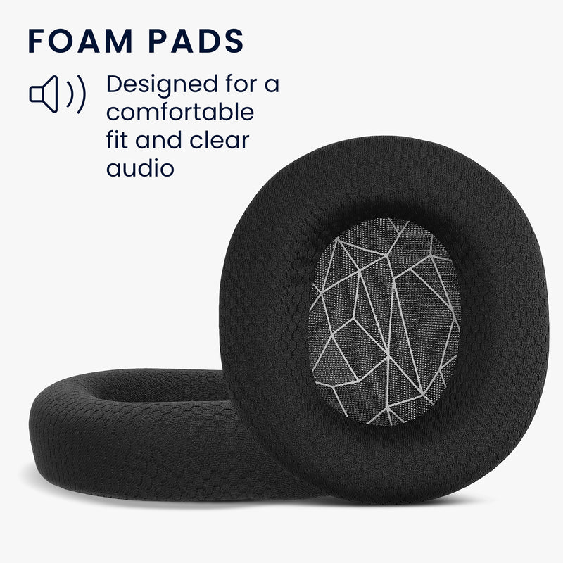 kwmobile Ohr Polster für SteelSeries Arctis 3 / Arctis 5 / Arctis 7 / Arctis 9 / Arctis 9X Ohrpolster Ersatz Kopfhörer Ersatzteile Over Ear Headphones