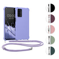 kwmobile Necklace Case kompatibel mit Oppo A74 (5G) / A54 (5G) Hülle - Cover mit Kordel zum Umhängen - Silikon Schutzhülle Perlmutt Perlmutt  