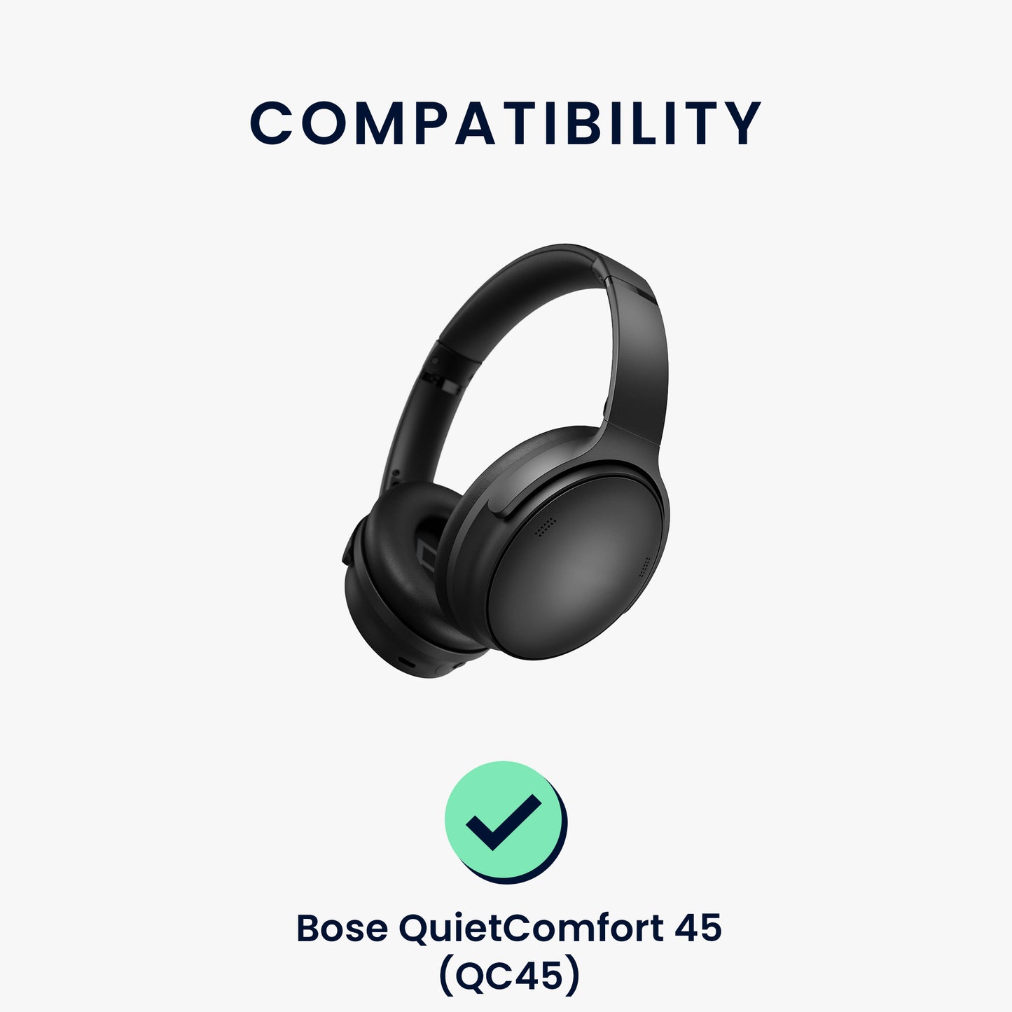 kwmobile Ohr Polster für Bose QuietComfort 45 / QC45 / SC Kopfhörer Ersatzteile Over Ear Headphones