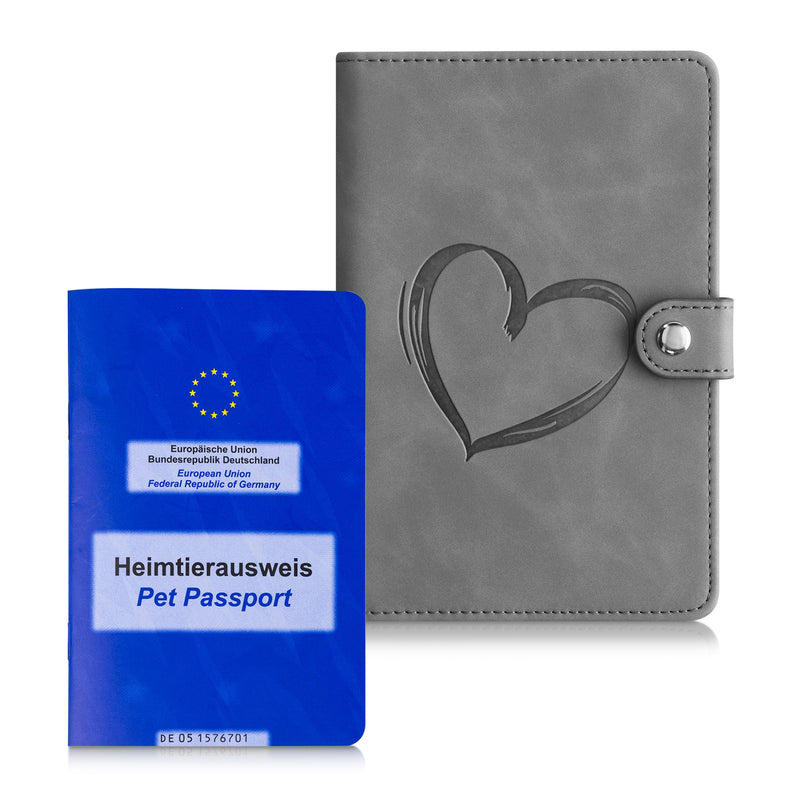 kwmobile Impfpass Hülle für Tiere Schutzhülle für EU Heimtierausweis Haustier Impfausweis Cover Kunstleder