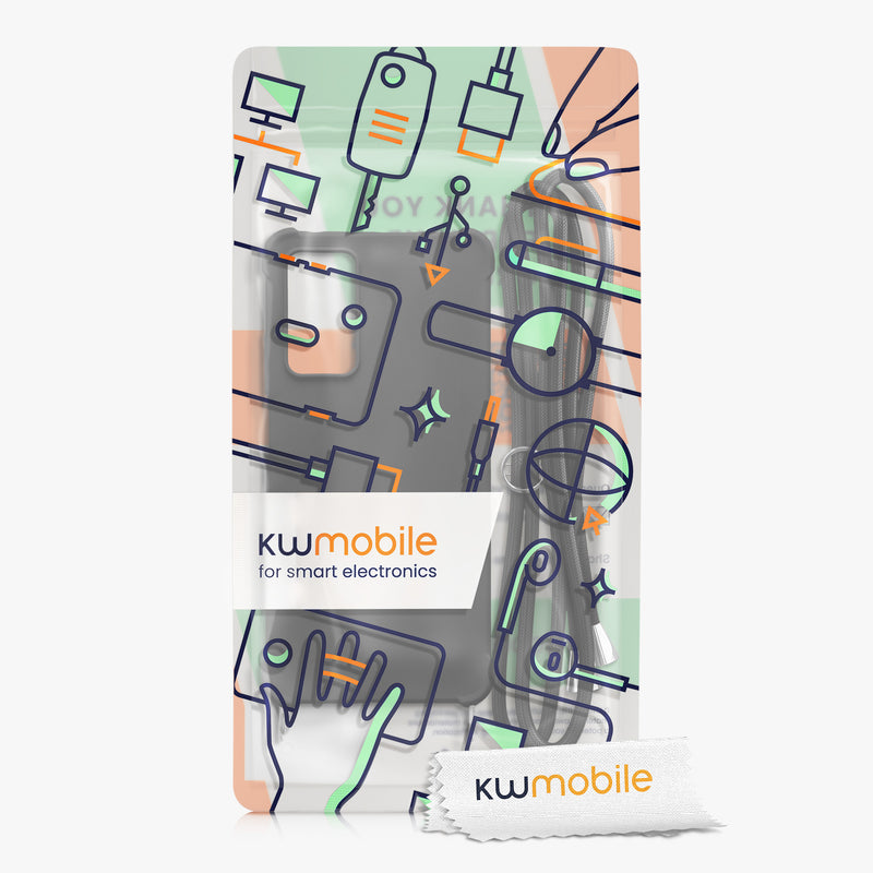 kwmobile Necklace Case kompatibel mit Xiaomi Redmi Note 11 Pro / Note 11 Pro (5G) / Note 12 Pro (4G) Hülle - Cover mit Kordel zum Umhängen - Silikon Schutzhülle
