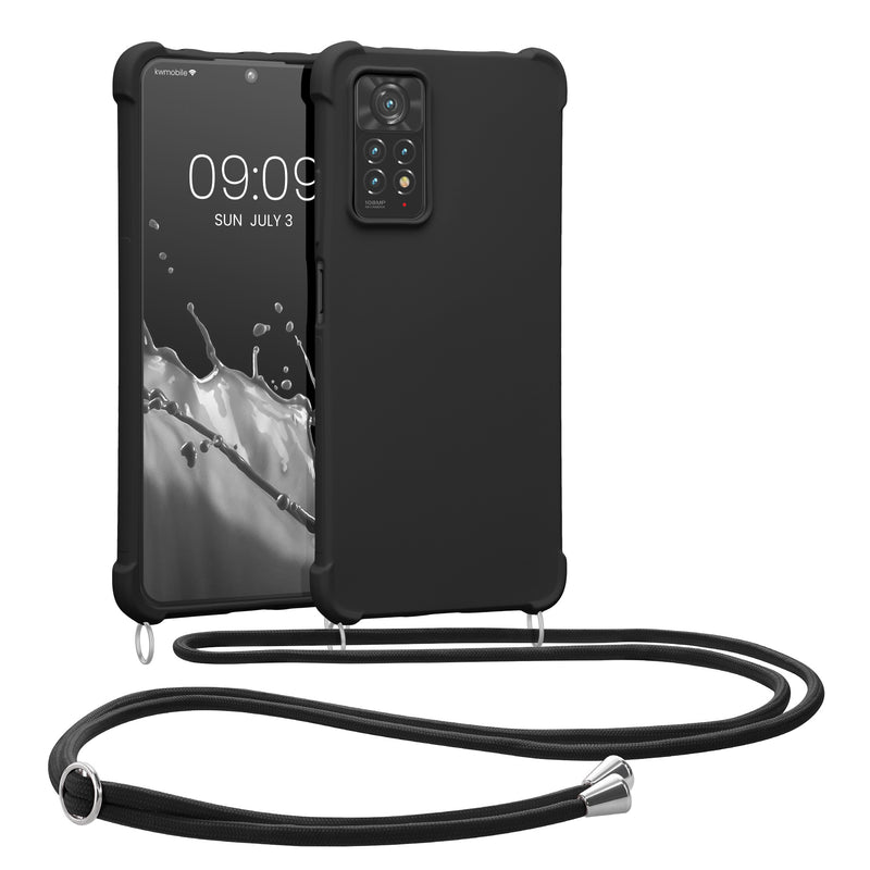 kwmobile Necklace Case kompatibel mit Xiaomi Redmi Note 11 Pro / Note 11 Pro (5G) / Note 12 Pro (4G) Hülle - Cover mit Kordel zum Umhängen - Silikon Schutzhülle