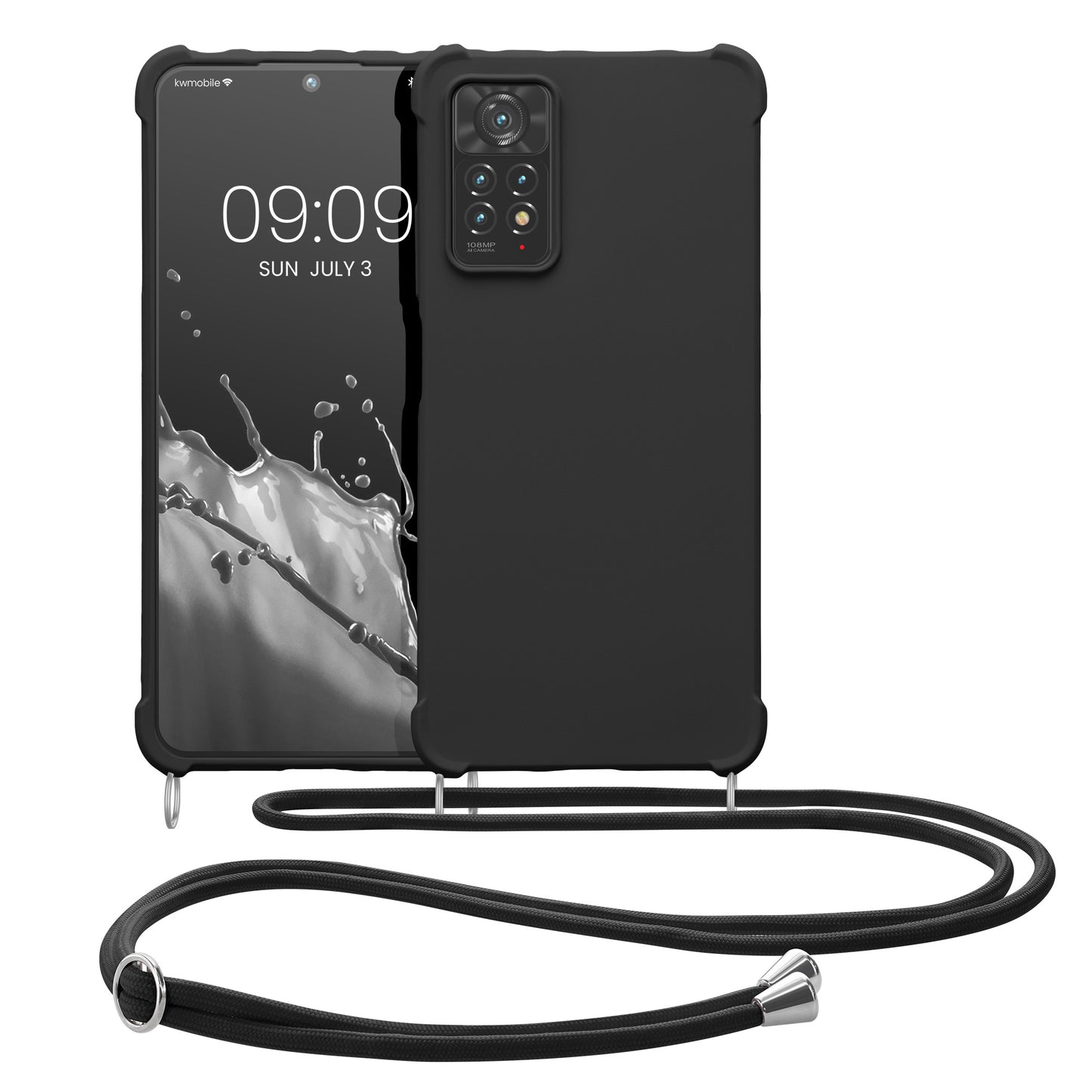 kwmobile Necklace Case kompatibel mit Xiaomi Redmi Note 11 Pro / Note 11 Pro (5G) / Note 12 Pro (4G) Hülle - Cover mit Kordel zum Umhängen - Silikon Schutzhülle